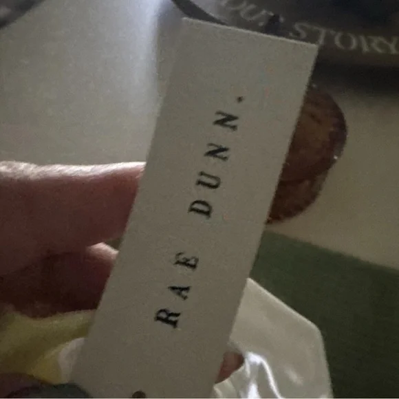 Rea Dunn Ceramic Birdhouse with Feather Design and Yellow Ribbon - Picture 8 of 9